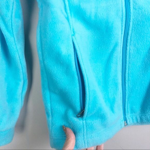 COLUMBIA | Turquoise Zip Front Fleece Jacket Girls Kids M 10/12 - Picture 5 of 8